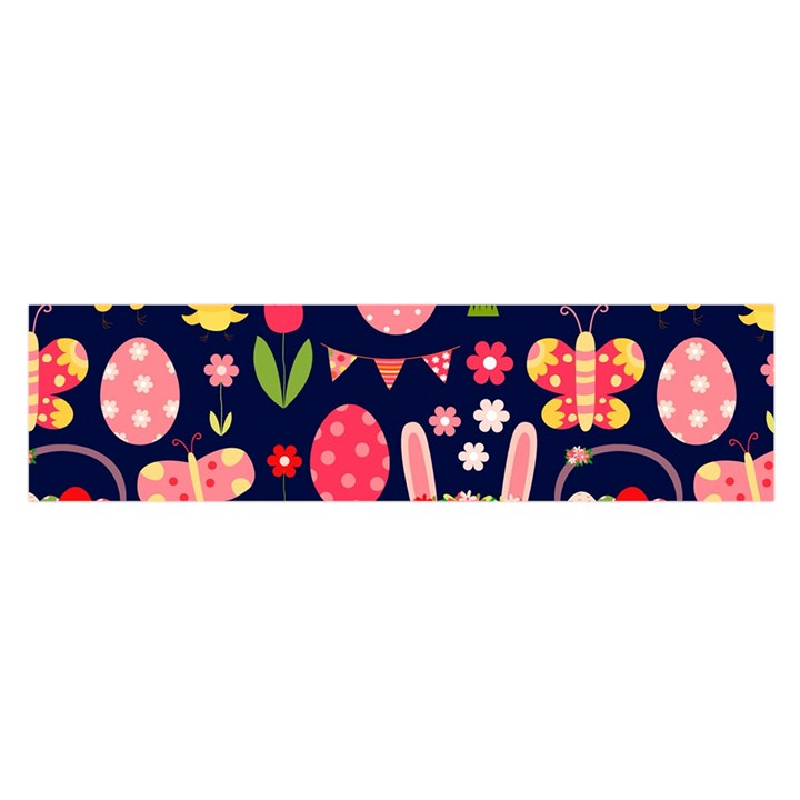 Bunny - Easter Pattern Oblong Satin Scarf (16  x 60 )