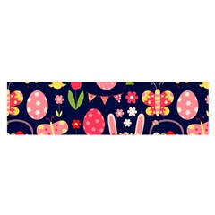 Bunny - Easter Pattern Oblong Satin Scarf (16  X 60 )