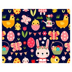 Bunny - Easter Pattern Premium Plush Fleece Blanket (medium) by kyorashop23