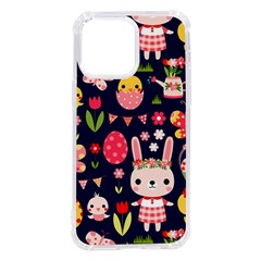 Bunny - Easter Pattern Iphone 14 Pro Max Tpu Uv Print Case by kyorashop23