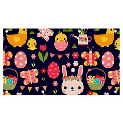 Bunny - Easter Pattern Banner And Sign 7  X 4 