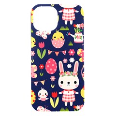 Bunny - Easter Pattern Iphone 15 Plus Black Uv Print Pc Hardshell Case