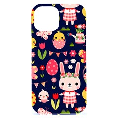 Bunny - Easter Pattern Iphone 15 Plus Black Uv Print Pc Hardshell Case