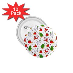 Christmas Pattern, Pattern, Christmas 1 75  Buttons (10 Pack)