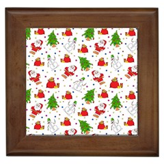 Christmas Pattern, Pattern, Christmas Framed Tile