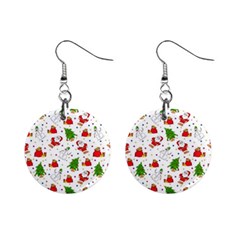 Christmas Pattern, Pattern, Christmas Mini Button Earrings by kyorashop23