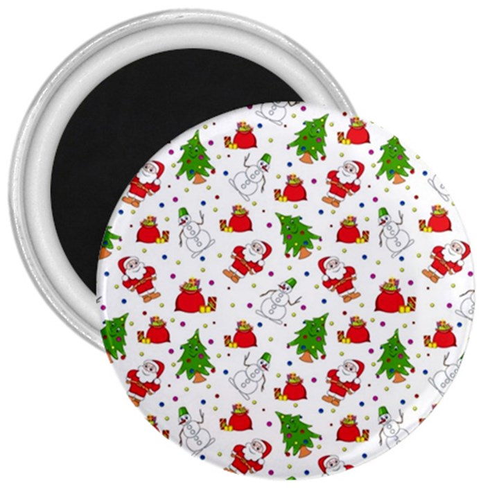 Christmas Pattern, Pattern, Christmas 3  Magnets