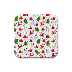 Christmas Pattern, Pattern, Christmas Rubber Square Coaster (4 Pack)