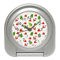 Christmas Pattern, Pattern, Christmas Travel Alarm Clock