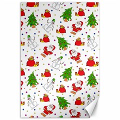 Christmas Pattern, Pattern, Christmas Canvas 12  X 18 