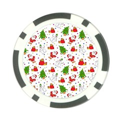 Christmas Pattern, Pattern, Christmas Poker Chip Card Guard