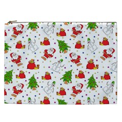 Christmas Pattern, Pattern, Christmas Cosmetic Bag (xxl)