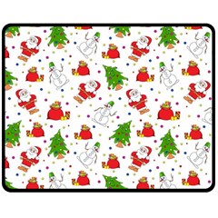 Christmas Pattern, Pattern, Christmas Two Sides Fleece Blanket (medium) by kyorashop23