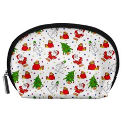 Christmas Pattern, Pattern, Christmas Accessory Pouch (large)