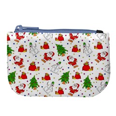 Christmas Pattern, Pattern, Christmas Large Coin Purse