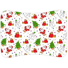 Christmas Pattern, Pattern, Christmas Velour Seat Head Rest Cushion by kyorashop23