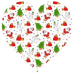 Christmas Pattern, Pattern, Christmas Wooden Puzzle Heart