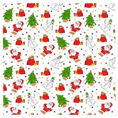 Christmas Pattern, Pattern, Christmas Wooden Puzzle Square by kyorashop23