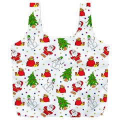 Christmas Pattern, Pattern, Christmas Full Print Recycle Bag (xxl)