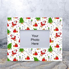 Christmas Pattern, Pattern, Christmas White Tabletop Photo Frame 4 x6 