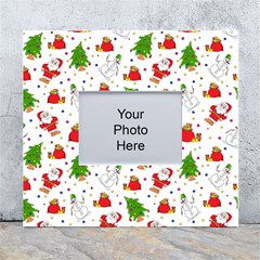 Christmas Pattern, Pattern, Christmas White Wall Photo Frame 5  X 7 