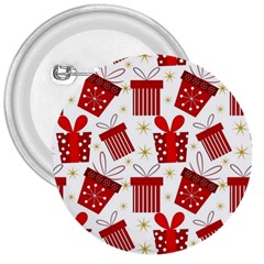 Christmas Texture, Pattern, Red, Craciun, Christmas, Bow, Gift 3  Buttons