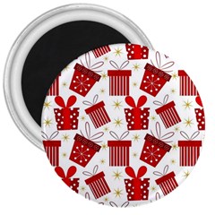 Christmas Texture, Pattern, Red, Craciun, Christmas, Bow, Gift 3  Magnets