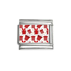 Christmas Texture, Pattern, Red, Craciun, Christmas, Bow, Gift Italian Charm (9mm) by kyorashop23