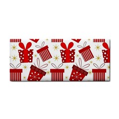 Christmas Texture, Pattern, Red, Craciun, Christmas, Bow, Gift Hand Towel