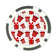 Christmas Texture, Pattern, Red, Craciun, Christmas, Bow, Gift Poker Chip Card Guard (10 Pack)