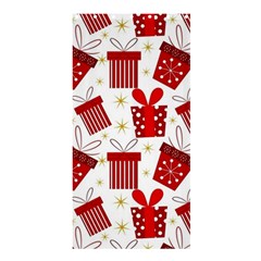 Christmas Texture, Pattern, Red, Craciun, Christmas, Bow, Gift Shower Curtain 36  X 72  (stall) 