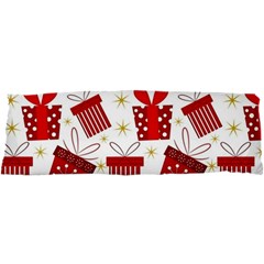 Christmas Texture, Pattern, Red, Craciun, Christmas, Bow, Gift 21 x63  Body Pillow Case Dakimakura (two Sides) by kyorashop23