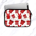 Christmas Texture, Pattern, Red, Craciun, Christmas, Bow, Gift Apple iPad Mini Zipper Cases Front