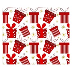 Christmas Texture, Pattern, Red, Craciun, Christmas, Bow, Gift Two Sides Premium Plush Fleece Blanket (kids Size) by kyorashop23