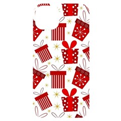 Christmas Texture, Pattern, Red, Craciun, Christmas, Bow, Gift Iphone 14 Plus Black Uv Print Case