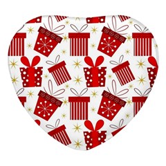 Christmas Texture, Pattern, Red, Craciun, Christmas, Bow, Gift Heart Glass Fridge Magnet (4 Pack) by kyorashop23