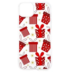 Christmas Texture, Pattern, Red, Craciun, Christmas, Bow, Gift Iphone 15 Tpu Uv Print Case by kyorashop23