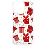 Christmas Texture, Pattern, Red, Craciun, Christmas, Bow, Gift iPhone 15 Pro Max TPU UV Print Case Front