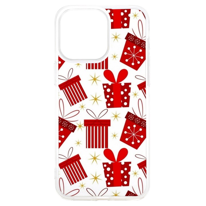 Christmas Texture, Pattern, Red, Craciun, Christmas, Bow, Gift iPhone 15 Pro Max TPU UV Print Case