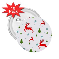 Christmas Texture, Pattern, Red, Craciun, Christmas, Snowflake, 2 25  Buttons (10 Pack) 