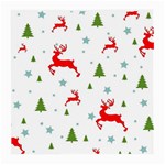 Christmas Texture, Pattern, Red, Craciun, Christmas, Snowflake, Medium Glasses Cloth (2 Sides) Back