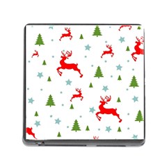 Christmas Texture, Pattern, Red, Craciun, Christmas, Snowflake, Memory Card Reader (square 5 Slot) by kyorashop23