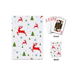 Christmas Texture, Pattern, Red, Craciun, Christmas, Snowflake, Playing Cards Single Design (mini)