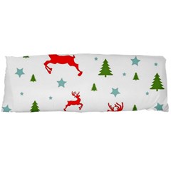 Christmas Texture, Pattern, Red, Craciun, Christmas, Snowflake, 21 x60  Body Pillow Case Dakimakura (two Sides)