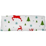 Christmas Texture, Pattern, Red, Craciun, Christmas, Snowflake, 17 x47  Body Pillow Case Dakimakura (Two Sides) Front