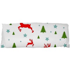 Christmas Texture, Pattern, Red, Craciun, Christmas, Snowflake, 25 x67  Body Pillow Case Dakimakura (two Sides)