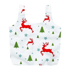 Christmas Texture, Pattern, Red, Craciun, Christmas, Snowflake, Full Print Recycle Bag (l)