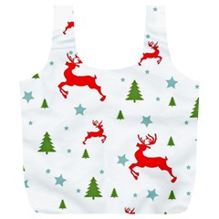 Christmas Texture, Pattern, Red, Craciun, Christmas, Snowflake, Full Print Recycle Bag (xl)