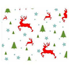 Christmas Texture, Pattern, Red, Craciun, Christmas, Snowflake, Two Sides Premium Plush Fleece Blanket (teen Size)