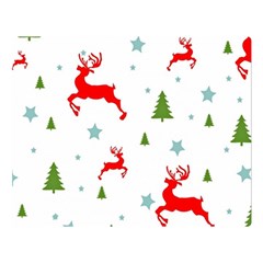 Christmas Texture, Pattern, Red, Craciun, Christmas, Snowflake, Premium Plush Fleece Blanket (large)